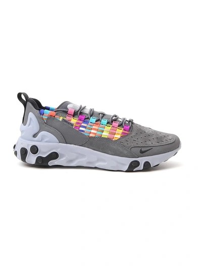 Shop Nike Grey Polyester Sneakers