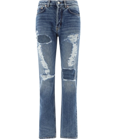 Shop Givenchy Blue Cotton Jeans