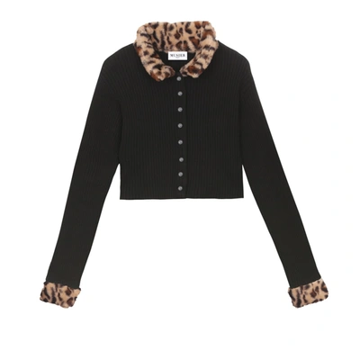 Shop Musier Paris Cardigan Leo In Black