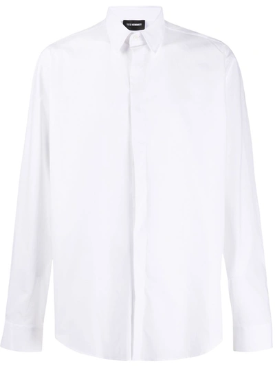 Shop Les Hommes White Cotton Shirt