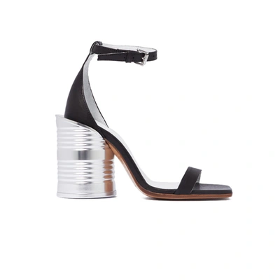 Shop Mm6 Maison Margiela Block-heel Sandals In Black