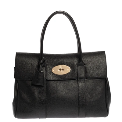 Pre-owned Mulberry Black Leather Bayswater Satchel