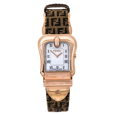 Pre-owned Fendi 3800g Women's Wristwatch 33 Mm In Gold