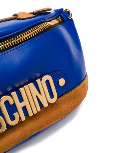 Shop Moschino Dual-compartment Backpack Vest In Blue