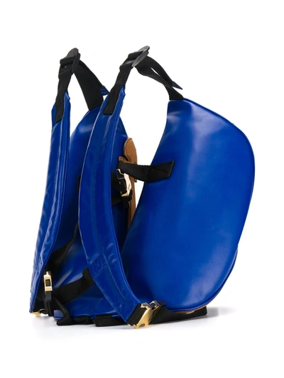 Shop Moschino Dual-compartment Backpack Vest In Blue