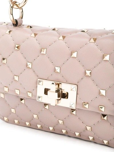 Shop Valentino Rockstud Spike Small Leather Shoulder Bag In Pink