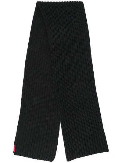 Shop Dsquared2 Rib Knit Scarf In Black