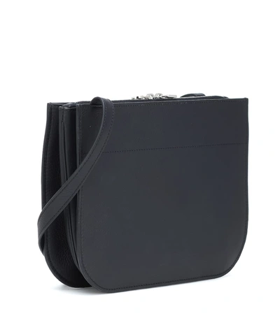 Shop Loro Piana Milky Way Small Leather Crossbody Bag In Black