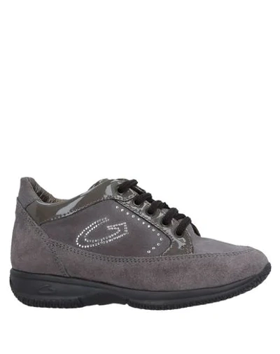 Shop Alberto Guardiani Sneakers In Dove Grey