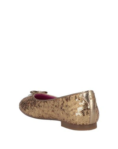 Shop Dolce & Gabbana Ballet Flats In Gold