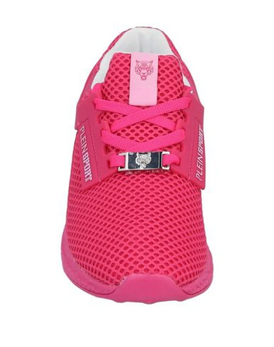 Shop Plein Sport Woman Sneakers Fuchsia Size 5 Textile Fibers In Pink