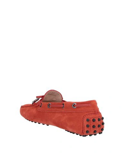 Tod's Gommino Nubuck Leather Loafers In Rust