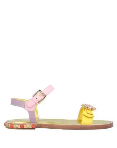 Shop Dolce & Gabbana Sandals In Yellow