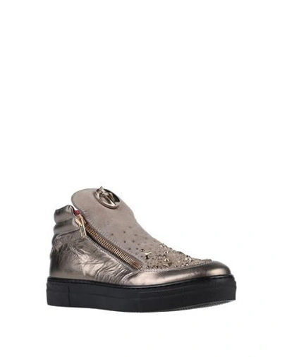 Shop Cesare Paciotti Sneakers In Khaki