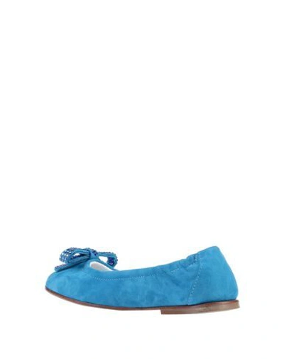 Shop Andrea Montelpare Ballet Flats In Turquoise