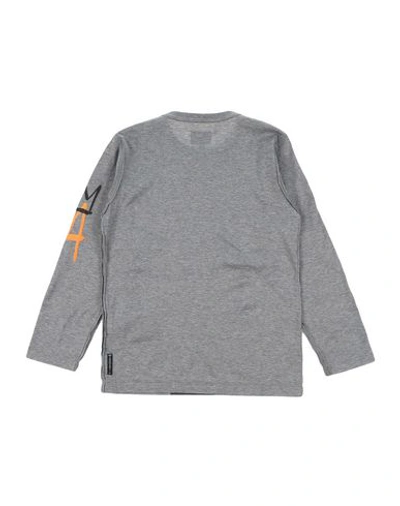 Shop Armani Junior T-shirts In Grey