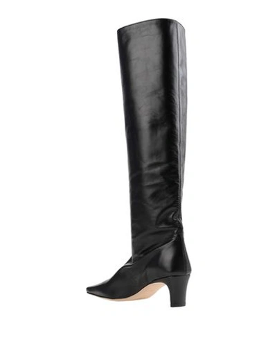 Staud Wally 50mm Knee-high Leather Boots In Black