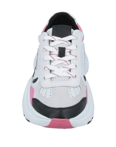 Shop Maje Woman Sneakers White Size 5 Soft Leather, Textile Fibers