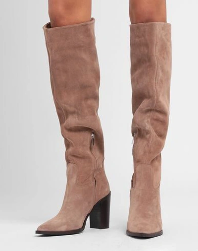 Shop 8 By Yoox Knee Boots In Dove Grey