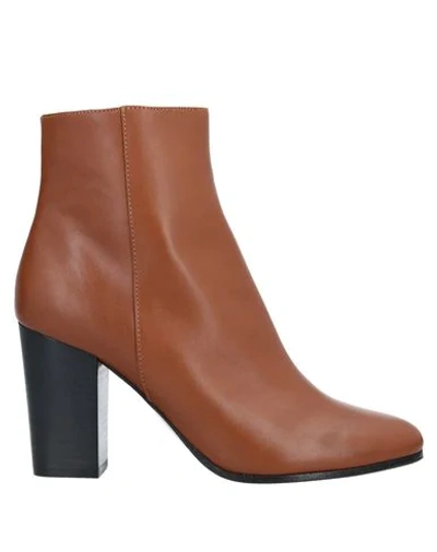 Shop Maje Ankle Boots In Brown