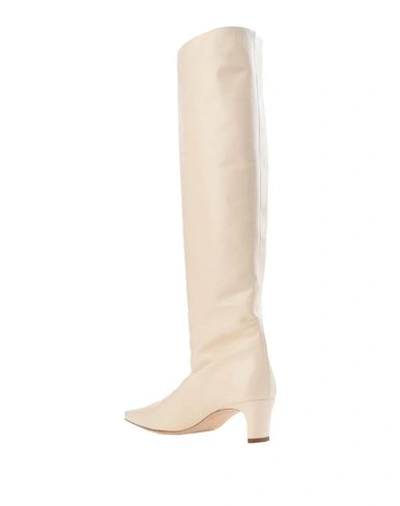 Staud 45mm Leather Tall Boots In Ivory