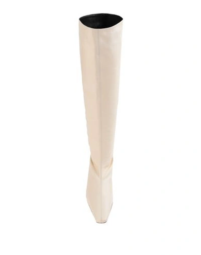 Staud 45mm Leather Tall Boots In Ivory