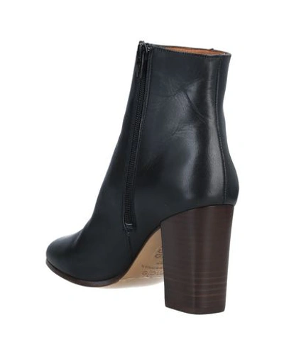 Maje Flixa Leather Ankle Boots In Black