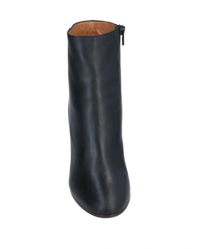 Maje Flixa Leather Ankle Boots In Black