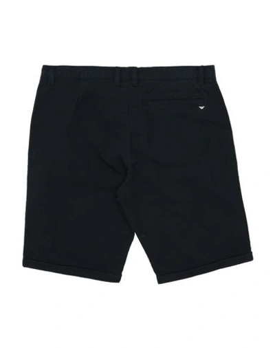 Shop Armani Junior Bermuda In Dark Blue