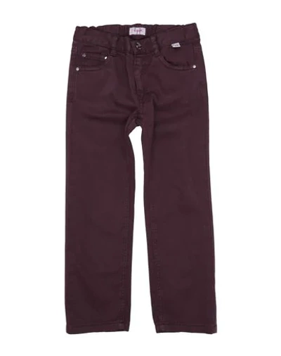 Shop Il Gufo Pants In Dark Purple