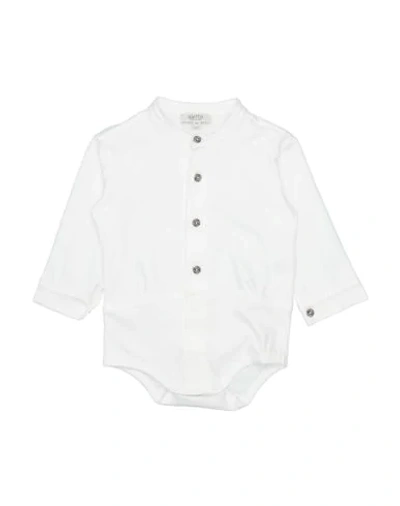 Shop Aletta Newborn Boy Baby Bodysuit White Size 1 Cotton, Elastane