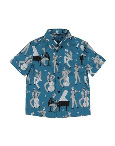 Shop Dolce & Gabbana Patterned Shirt In Azure