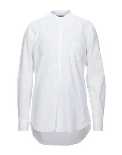 Shop Aglini Man Shirt White Size 17 ½ Linen, Cotton