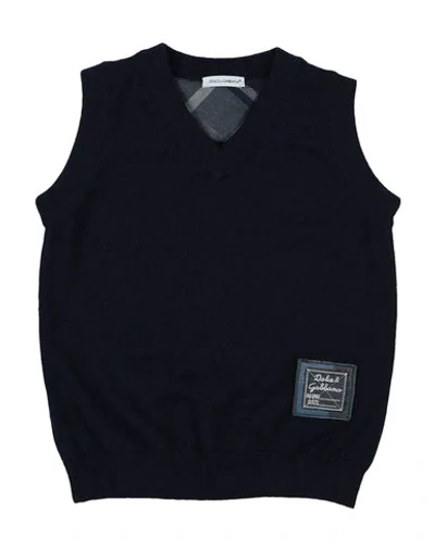 Shop Dolce & Gabbana Toddler Boy Sweater Midnight Blue Size 7 Cashmere