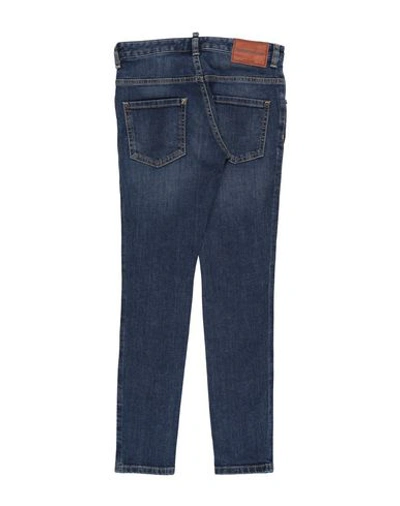 Dsquared2 Toddler Boy Jeans Blue Size 4 Cotton, Elastane, Cowhide In Blue