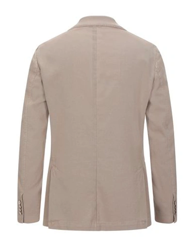 Shop Altea Man Suit Jacket Sand Size 42 Cotton, Silk, Elastane In Beige