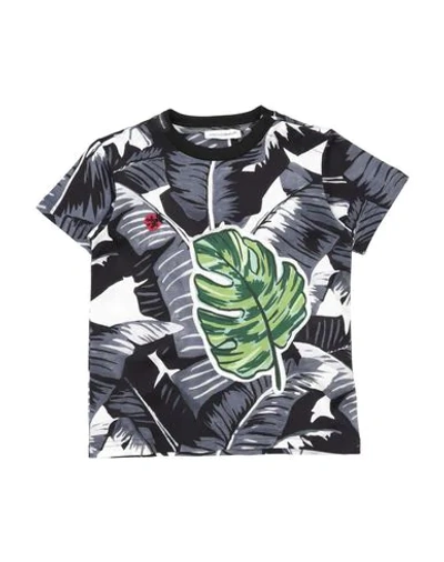 Shop Dolce & Gabbana Newborn Boy T-shirt Black Size 3 Cotton, Polyester, Viscose