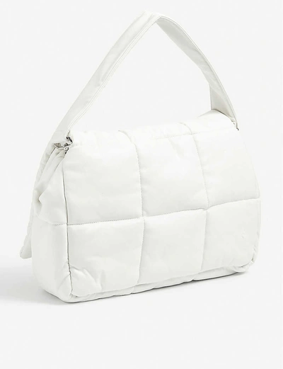 Shop Stand Studio Wanda Padded Faux-leather Clutch In White