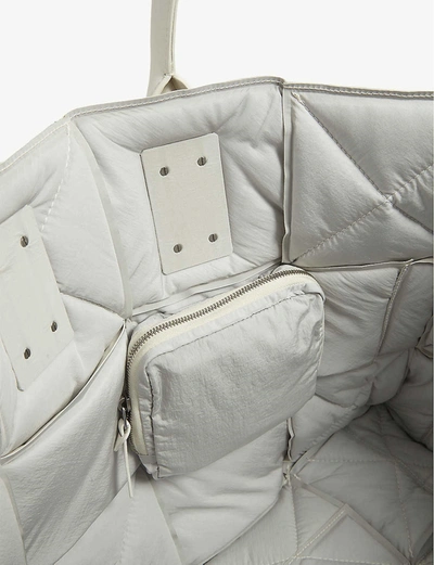 Shop Bottega Veneta Squash Large Leather Tote Bag In White