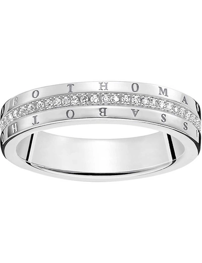 Shop Thomas Sabo Signature Sterling Silver And Diamond Ring