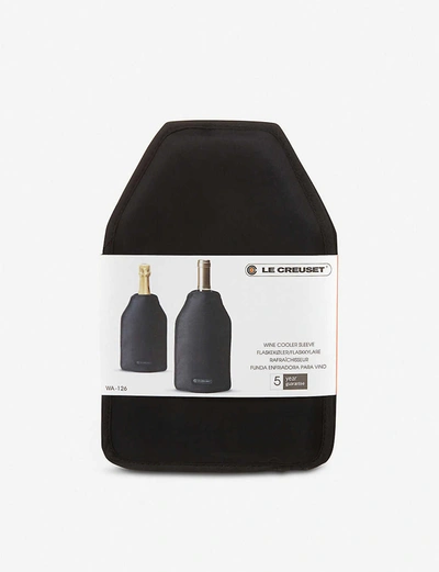 Shop Le Creuset Black Wine Cooler Sleeve, Size: 750ml In Nero