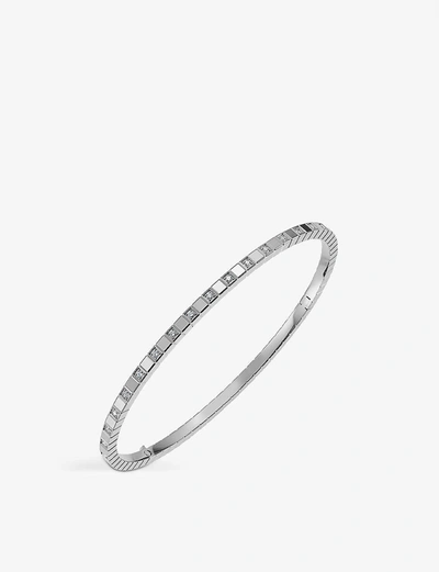 Shop Chopard Women's White Gold Ice Cube Pure 18-carat White-gold And Diamond Bangle