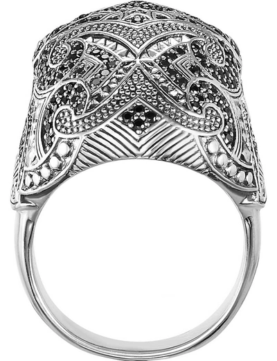 Shop Thomas Sabo Rebel At Heart Skull Sterling Silver Ring