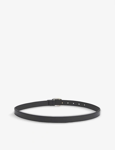 Shop Gucci Kids Gg Leather Belt 2-8 Years In Black