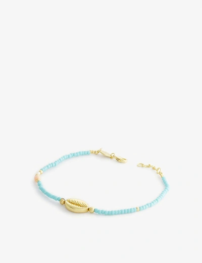 Shop Anni Lu Wave Chaser 18ct Gold-plated Vermeil Brass And Freshwater Pearl Bracelet