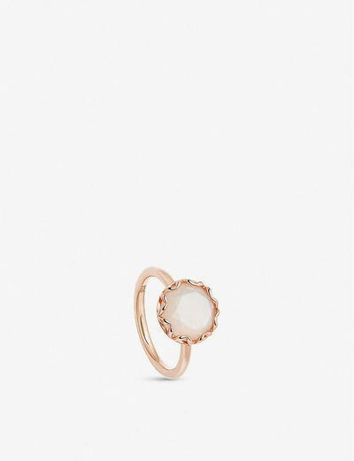Shop Astley Clarke Paloma 18ct Rose-gold Plated Moonstone Ring