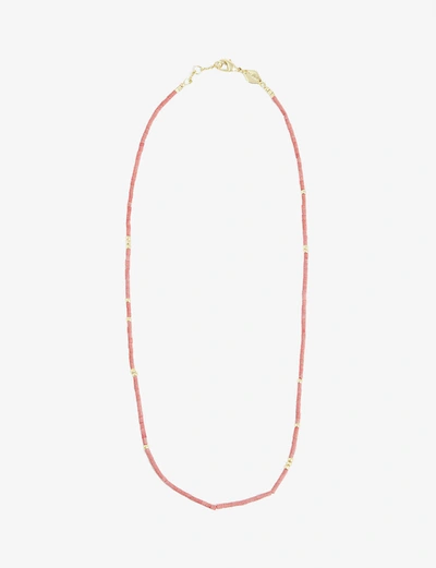 Shop Anni Lu Sun Stalker Gold-plated, Glass And Howlite Bead Necklace