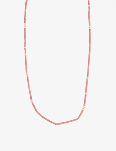 Shop Anni Lu Sun Stalker Gold-plated, Glass And Howlite Bead Necklace