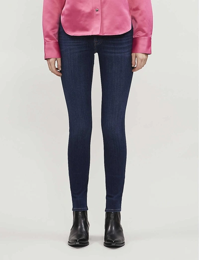 7 For All Mankind Womens Slim Illusion High-rise Skinny Jeans Starlight In Starlight (blue)