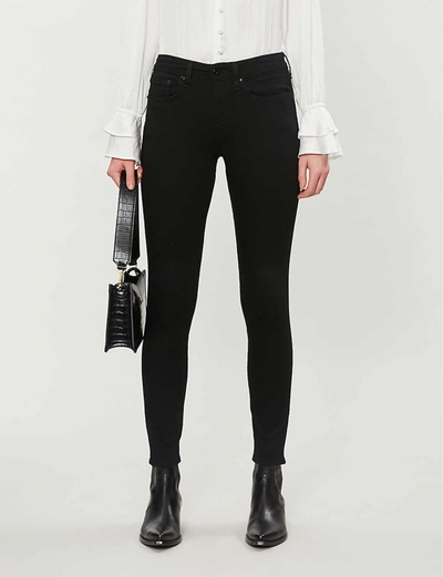 Shop Rag & Bone Cate Skinny Mid-rise Jeans In No+fade+black